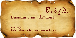 Baumgartner Ágost névjegykártya